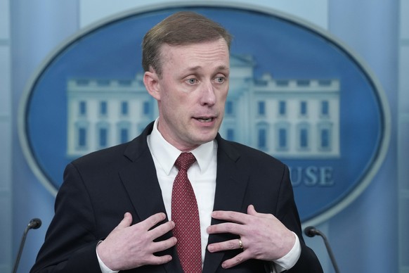 White House national security adviser Jake Sullivan speaks during the daily briefing at the White House in Washington, Wednesday, May 22, 2024. (AP Photo/Susan Walsh)
Jake Sullivan
