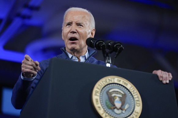 President Joe Biden speaks at a campaign event in Philadelphia, Friday, March 8, 2024. (AP Photo/Manuel Balce Ceneta)
Joe Biden