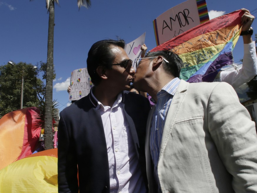 Jubel unter Homosexuellen: Das Verfassungsgericht in Ecuador hat am Mittwoch die Ehe zwischen zwei Personen des gleichen Geschlechts gutgeheissen.