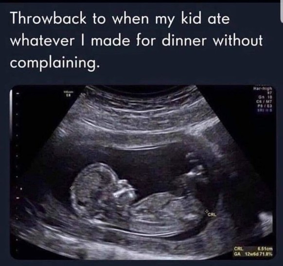 Und essen tut es das Kind auch nicht.