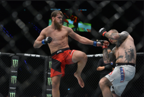 Edilow in his only UFC fight against Serbian Bojan Mihajlovic.
