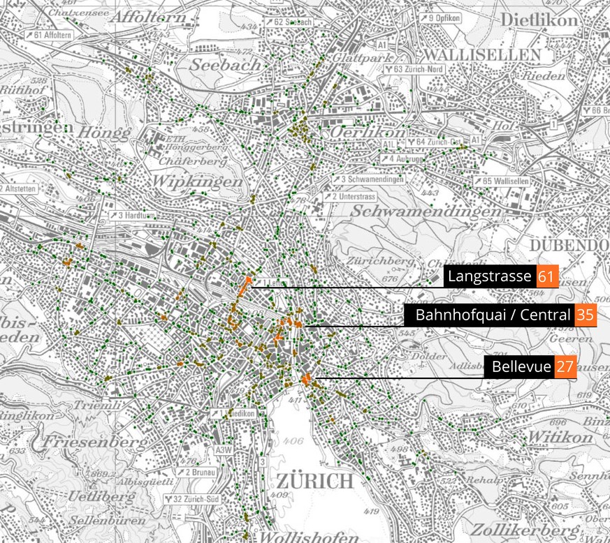 Unfallschwerpunkt Zürich