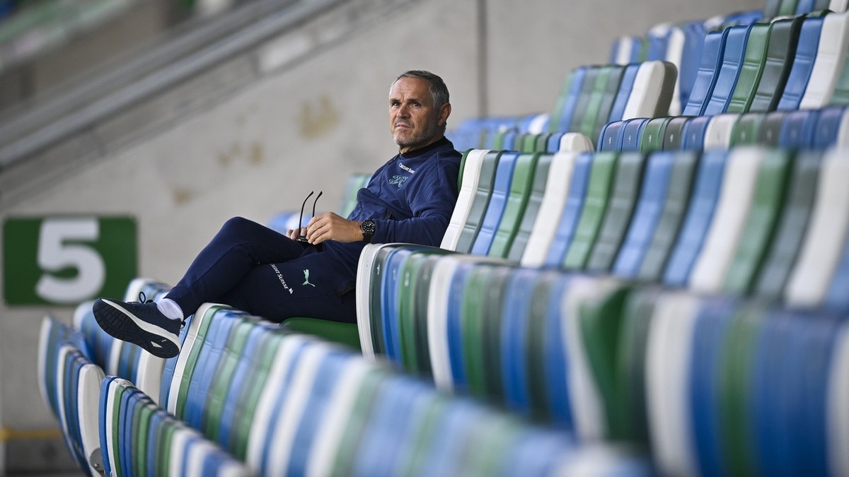 Switzerland's national soccer teams director Pierluigi Tami during training prior the 2022 FIFA World Cup European Qualifying Group C soccer match between Northern Ireland and Switzerland at Wind ...