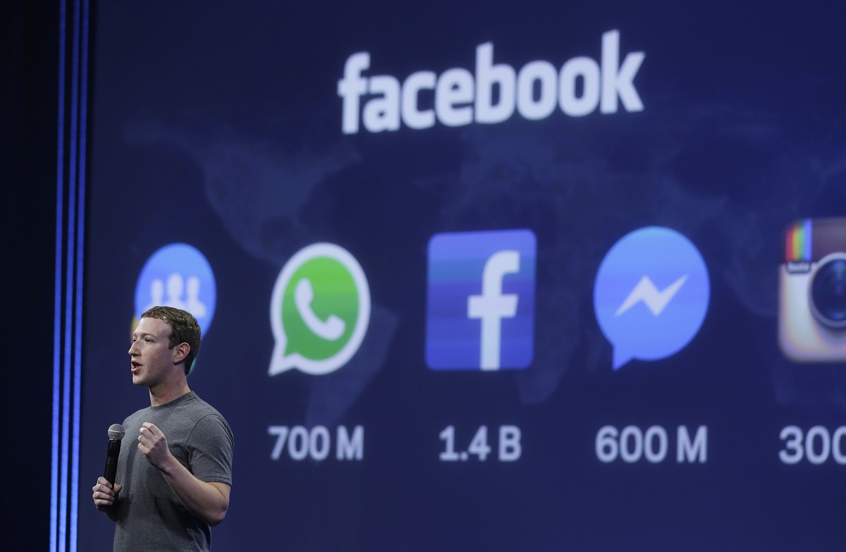 FILE - In this March 25, 2015 file photo CEO Mark Zuckerberg gives the keynote address during the Facebook F8 Developer Conference in San Francisco. Britain's competition watchdog The Competition ...