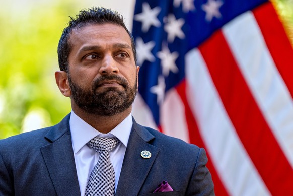 FILE - FBI Director Kash Patel listens during a news conference at the Department of Justice, May 7, 2025, in Washington. (AP Photo/Alex Brandon, File)
Kash Patel