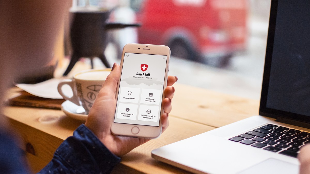 Zoll App QuickZoll: Verzollen via Smartphone. Bild: Eidgenössische Zollverwaltung.