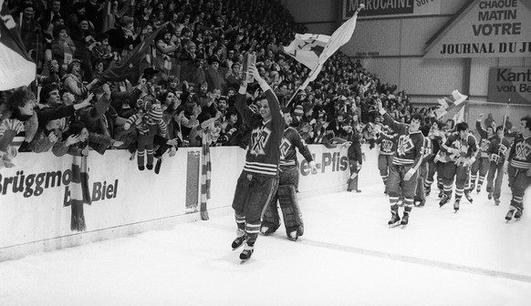 Der EHC Biel feiert 1978 seinen ersten von insgesamt drei Meistertiteln.