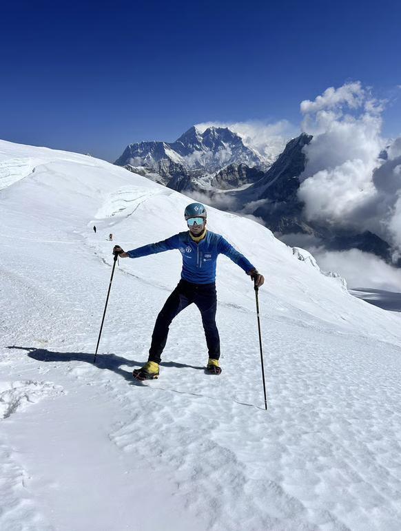 Während seines Aufenthalts im Basislager wird Karl Egloff täglich trainieren.