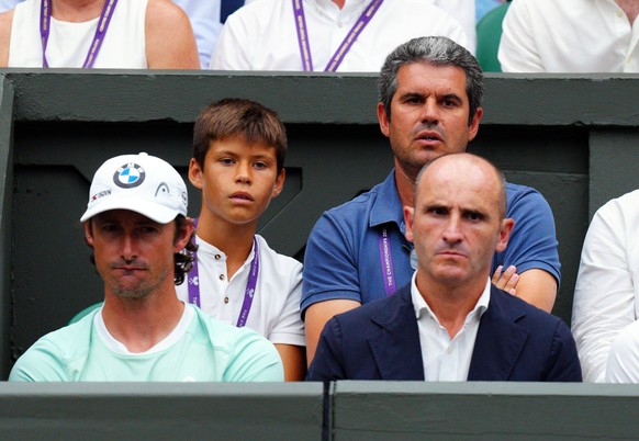 Mandatory Credit: Photo by Javier Garcia/Shutterstock 14001532db Carlos Alcaraz s father Carlos Alcaraz Snr. and young brother Wimbledon Tennis Championships, Day 6, The All England Lawn Tennis and Cr ...