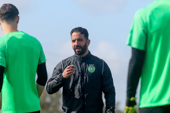 epa11199968 Sporting CP head coach Ruben Amorim leads a team&#039;s training session at Cristiano Ronaldo Academy in Alcochete, Portugal, 05 March 2024. Sporting CP will face Atalanta in their UEFA Eu ...