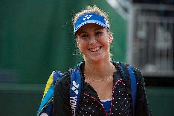 Ein strahlendes Lächeln nach dem gelungenen Auftakt bei Bencic.
