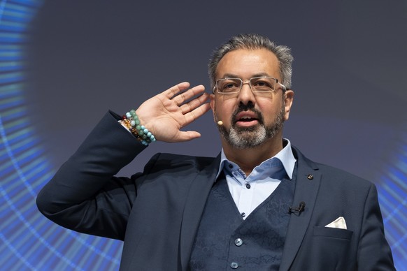 CAPTION ADDITION: FUNKTION AN DEN SWISS CYBER SECURITY DAYS - Niklaus Nik Gugger, Nationalrat EVP-ZH und Praesident der Swiss Cyber Security Days, spricht bei den Swiss Cyber Security Days, am Diensta ...