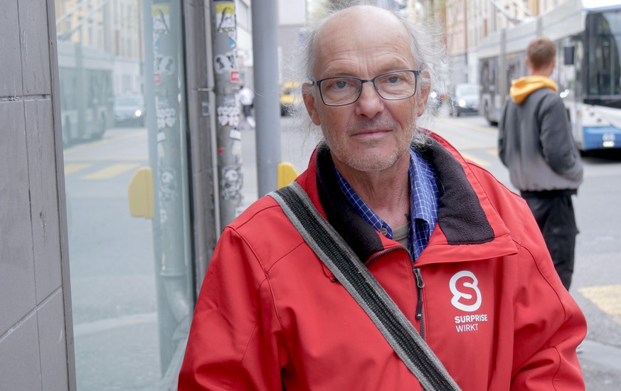 Lebt von Surprise-Stadtführungen und Strassenverkäufen: Hans Peter Meier (63).