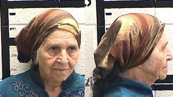 This Friday, Aug. 10, 2018 photo released by the Murray County Jail, Ga. shows Martha Al-Bishara, 87, under arrest. Al-Bishara was charged with criminal trespass and obstructing an officer Friday when ...