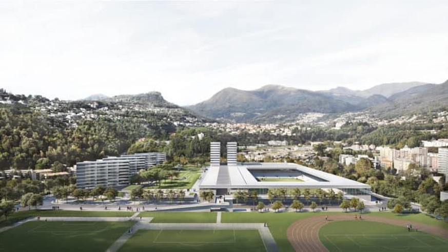 So soll das neue Lugano-Stadion in ein paar Jahren aussehen.