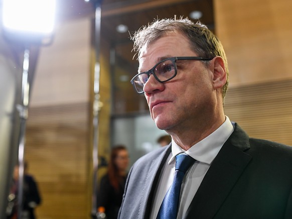 Leerer Blick nach den ersten Hochrechnungen: Finnlands Ministerpräsident Juha Sipilä muss bei der Parlamentswahl mit einer heftigen Niederlage rechnen.