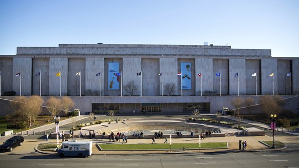 FILE - People visit the Smithsonian Museum of American History on the National Mall in Washington, April 3, 2019. (AP Photo/Pablo Martinez Monsivais, File)
Smithsonian Trump