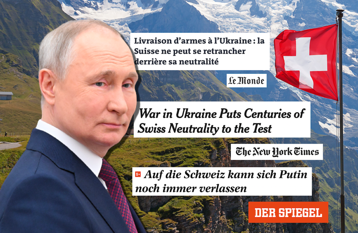 La Suisse est critiquée sur la question de la réexportation d'armes.