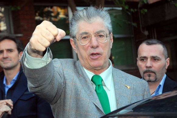 Italy, Milan - January 09, 2018: Umberto Bossi italian politic posed indoors