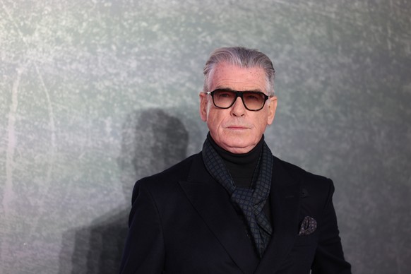epa11992755 Irish actor Pierce Brosnan arrives for the UK premiere of the new series &#039;Mobland&#039; at Odeon Luxe, Leicester Square, in London, Britain, 27 March 2025. The series will be availabl ...
