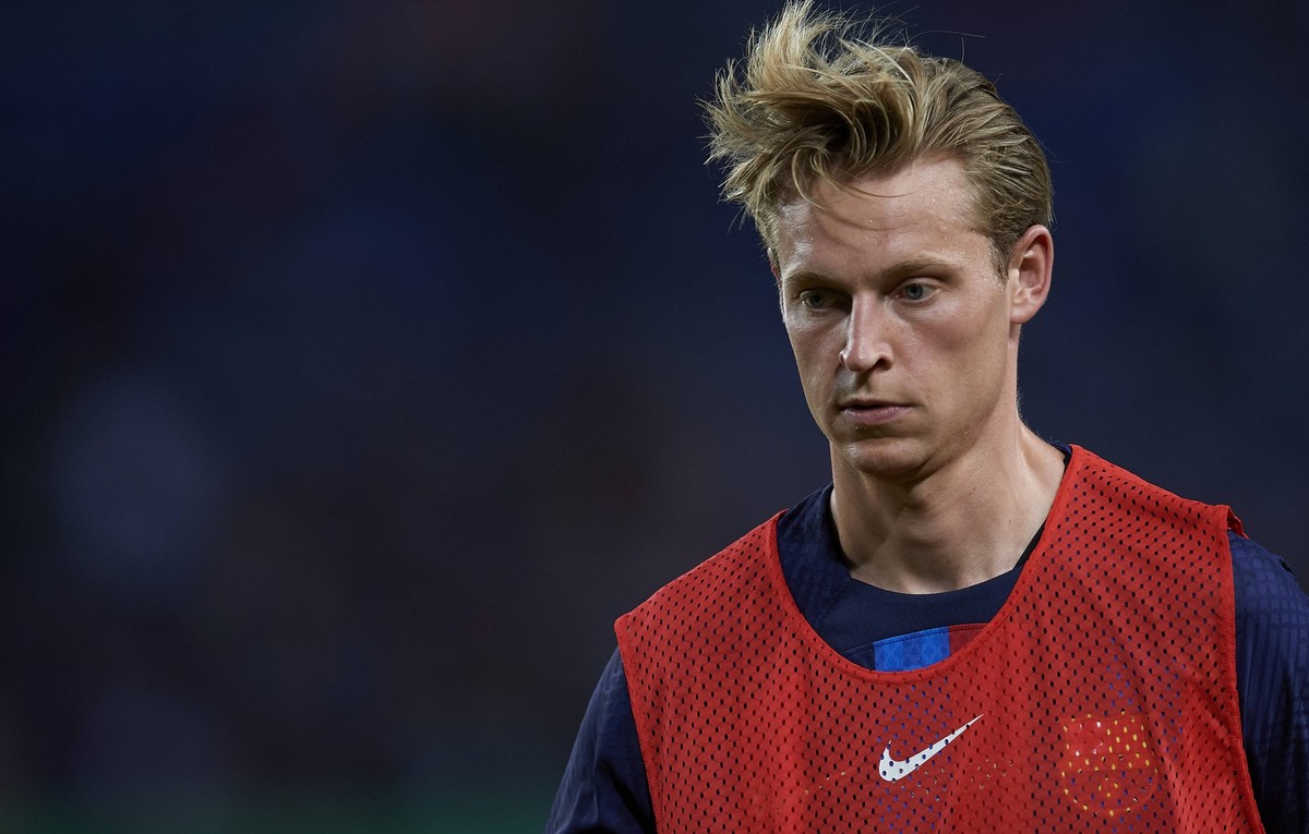 FC Barcelona, Barca v Pumas UNAM - Joan Gamper Trophy Frenkie de Jong of Barcelona during the warm-up before the Joan Gamper Trophy, friendly presentation match between FC Barcelona and Pumas UNAM at  ...