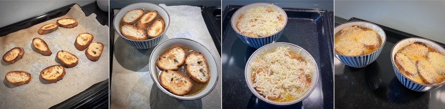 Soupe à l'oignon - französische Zwiebelsuppe kochen.
