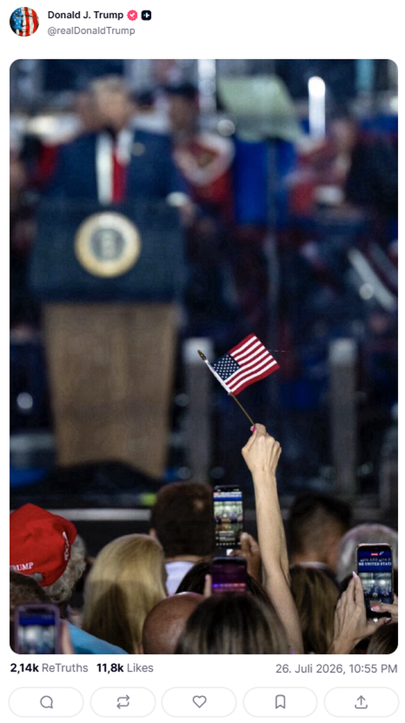 Trump Truthsocial Post: Speech