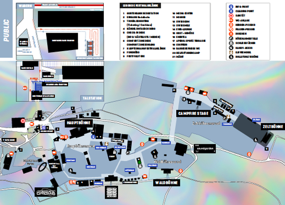 Geländeplan Gurtenfestival 2023 Bern