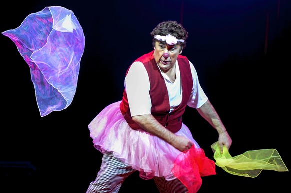 David Larible - der Clown der Clowns, an der Generalprobe des Zirkus Knie in Rapperswil am Donnerstag, 27. Maerz 2014. Das Programm &quot;David Larible - der Clown der Clowns&quot; feiert am Donnersta ...