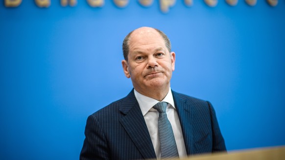 epa06706559 German Minister of Finance Olaf Scholz during a press conference in Berlin, Germany, 02 May 2018. Scholz presented the fiscal policy of the German government. EPA/CLEMENS BILAN