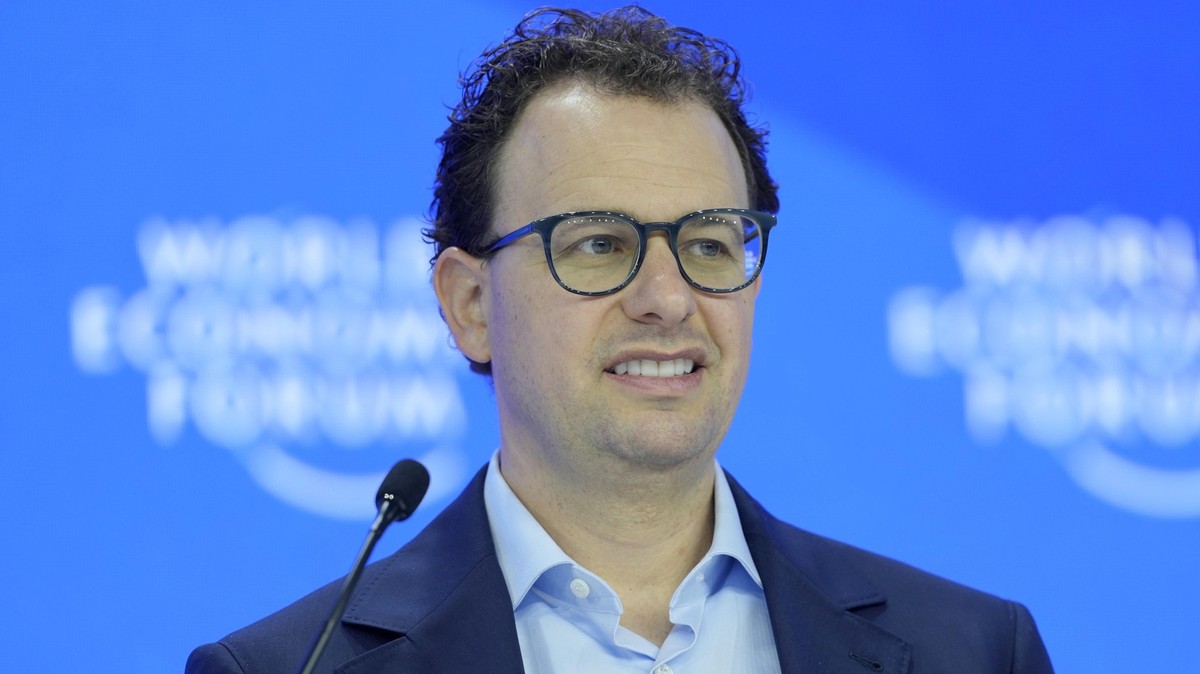Dario Amodei, CEO &amp; Co-Founder of Anthropic, attends the Annual Meeting of World Economic Forum in Davos, Switzerland, Thursday, Jan. 23, 2025. (AP Photo/Markus Schreiber)