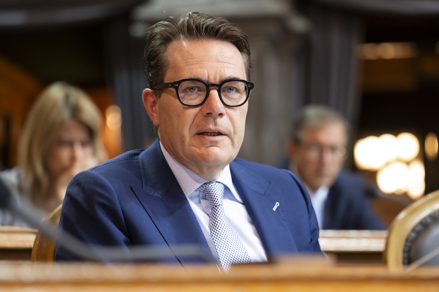 Staenderat Benedikt Wuerth, Mitte-SG, spricht waehrend der Debatte '26. 025 BRG. Armeebotschaft 2026', waehrend der Sommersession der Eidgenoessischen Raete, am Dienstag, 16. Juni 2026 im St ...