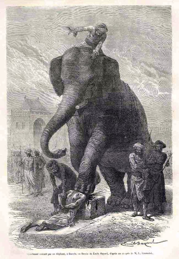 Hinrichtung in Indien, 1868.