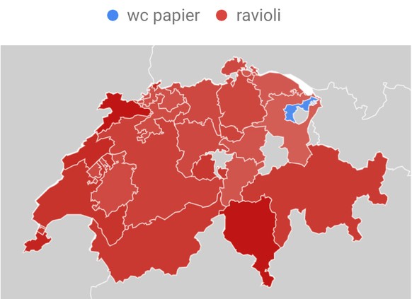 Wie googelt die Schweiz nach dem Coronavirus?