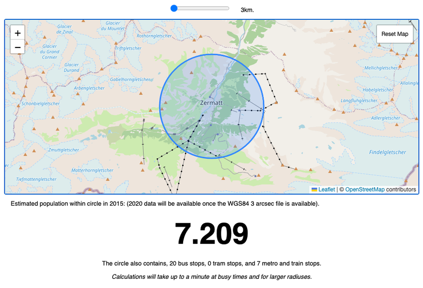7200 Einwohner in und um Zermatt 2015. Das ist wohl etwas hoch, aber kommt ebenfalls ungefähr hin.