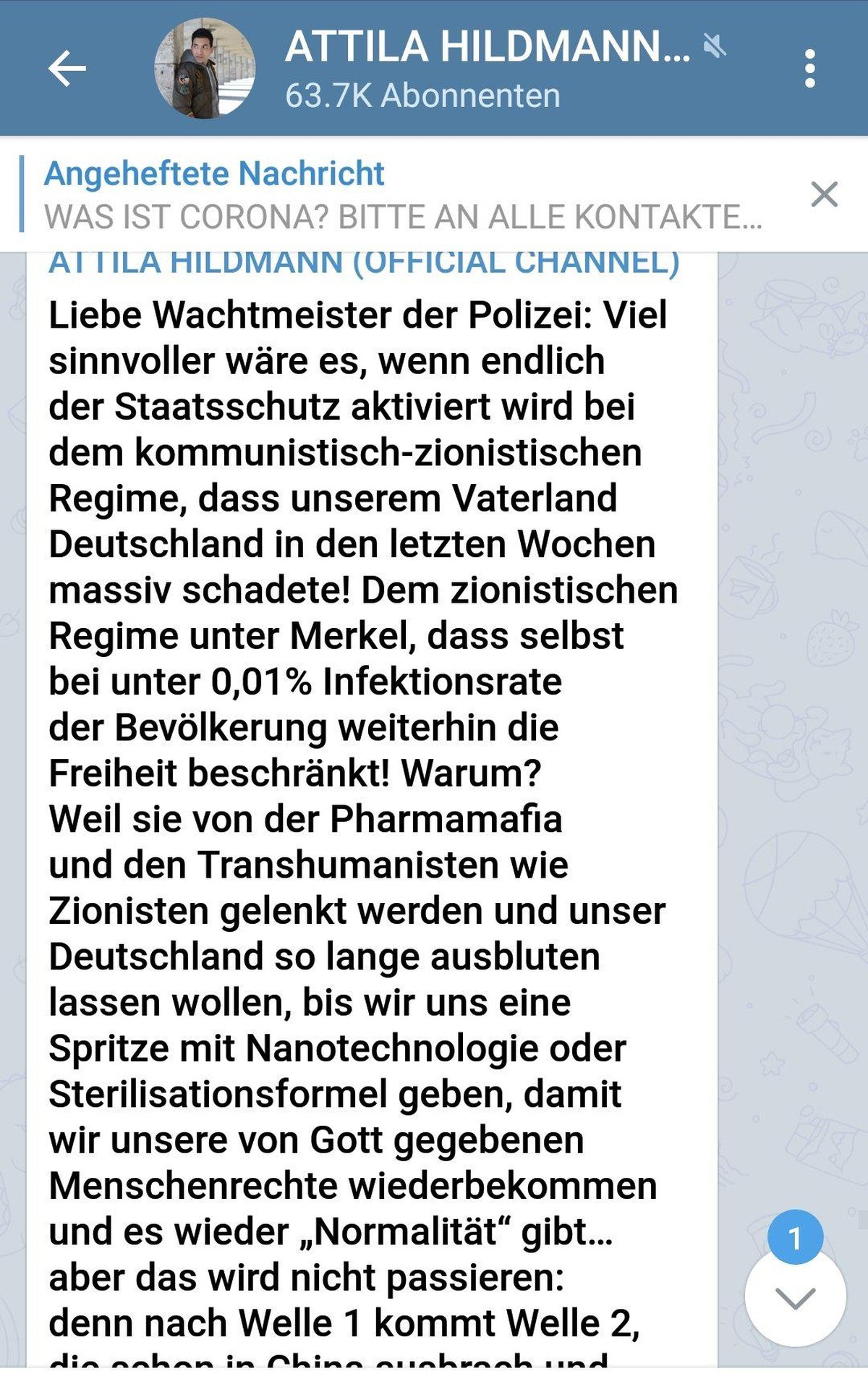 Attila Hildmann antwortet der Polizei.