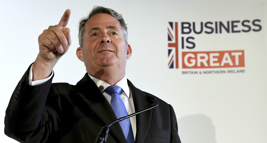 International Trade Secretary Liam Fox delivers a speech at Manchester Town Hall in Manchester, Britain September 29, 2016. REUTERS/Anthony Devlin