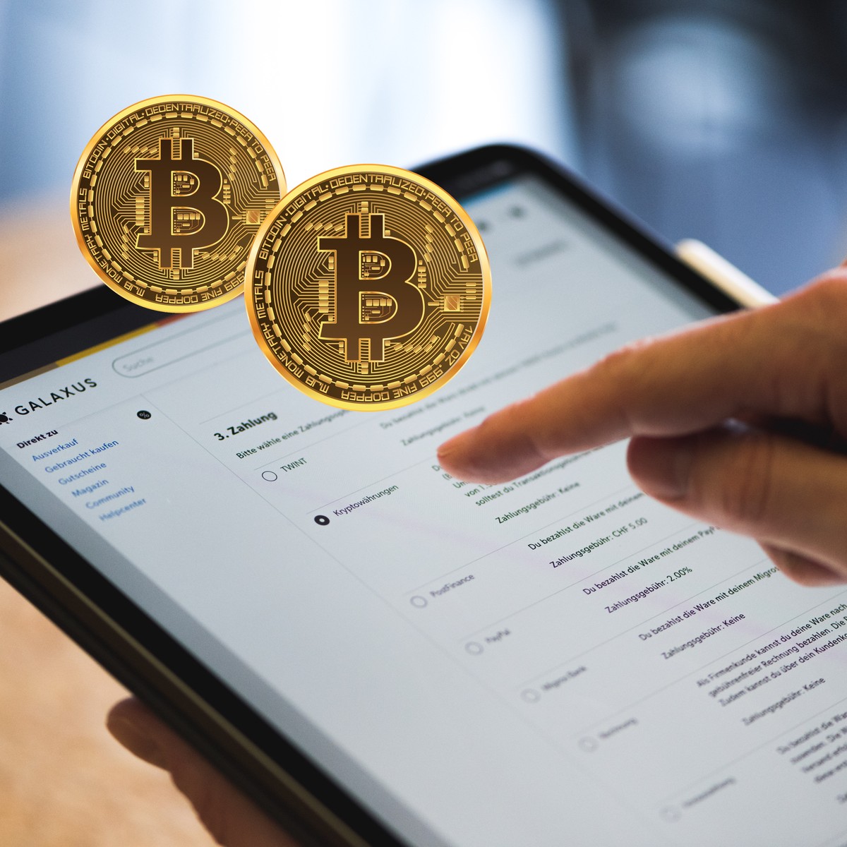 Bei Digitec Galaxus neu mit Bitcoin, Ether und anderen Kryptos bezahlen