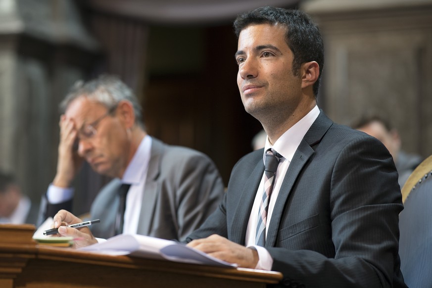 Andrea Caroni, FDP-AR, hoert eine Diskussion an der Herbstsession der Eidgenoessischen Raete, am Montag, 18. September 2017 im Staenderat in Bern. (KEYSTONE/Anthony Anex)