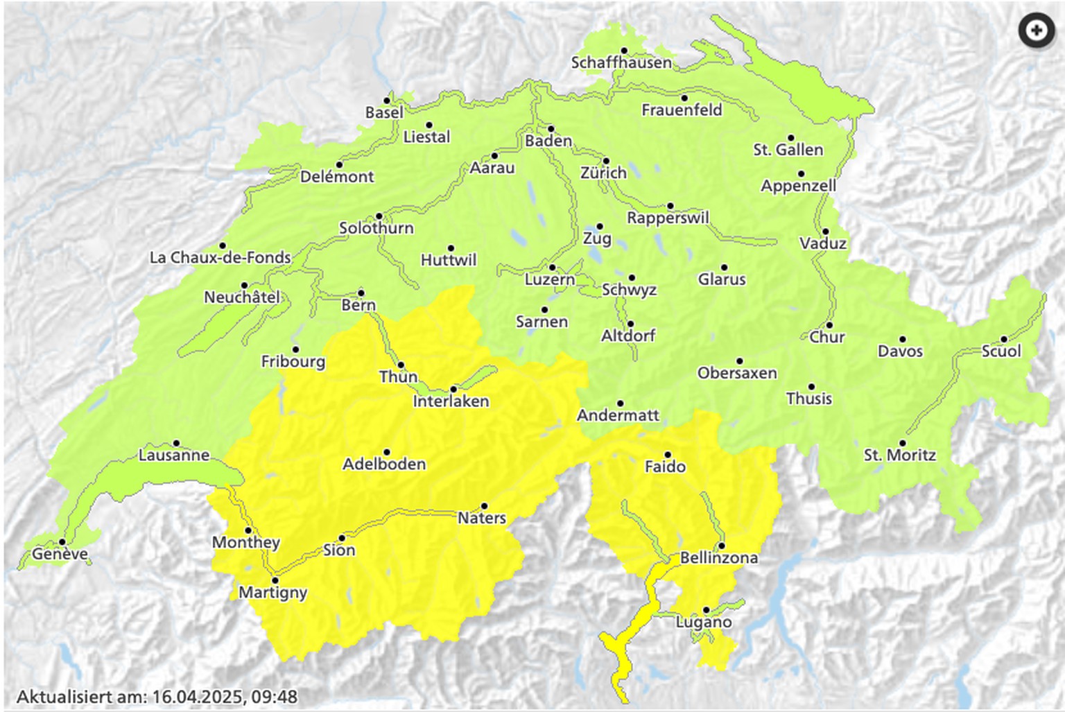 Wetter Schweiz: In diesen Regionen besteht über Ostern Hochwassergefahr.