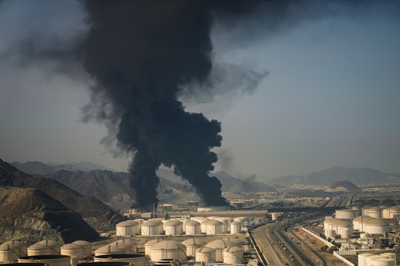 Plumes of smoke rise from an oil facility in Fujairah, United Arab Emirates, Saturday, March 14, 2026. (AP Photo/Altaf Qadri)
Pictures-of-the-Week-Global-Photo-Gallery