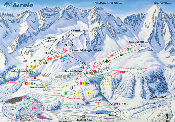 Skiing in Airolo