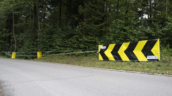 epa11628330 The suspected accident site on the descent down to Kuesnacht, where Swiss cyclist Muriel Furrer crashed on the previous day, in Kuesnacht, Switzerland, 27 September 2024. Swiss U19 rider M ...