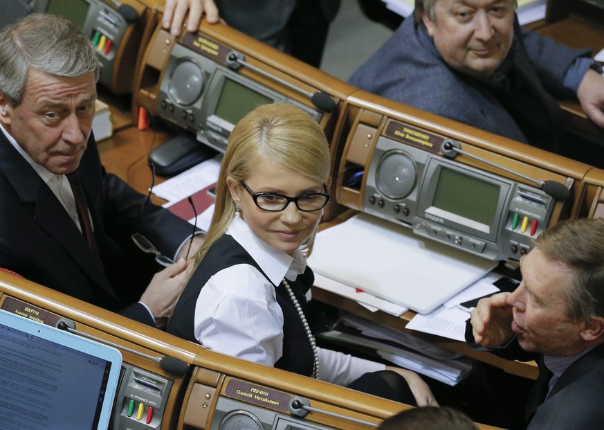 Julia Timoschenko am Dienstag im Parlament.<br data-editable="remove">