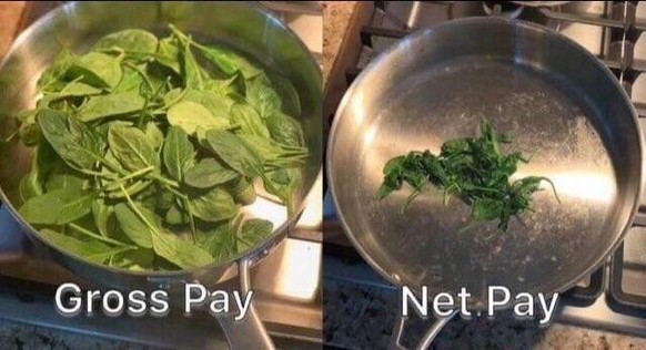 Bruttoeinkommen vs. Nettoeinkommen: meme