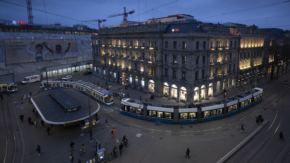 The logo of the Swiss bank UBS on the former main building of Credit Suisse on Paradeplatz in Zurich, Switzerland, 17 January 2025. The headquarters of Credit Suisse was located at Paradeplatz until i ...