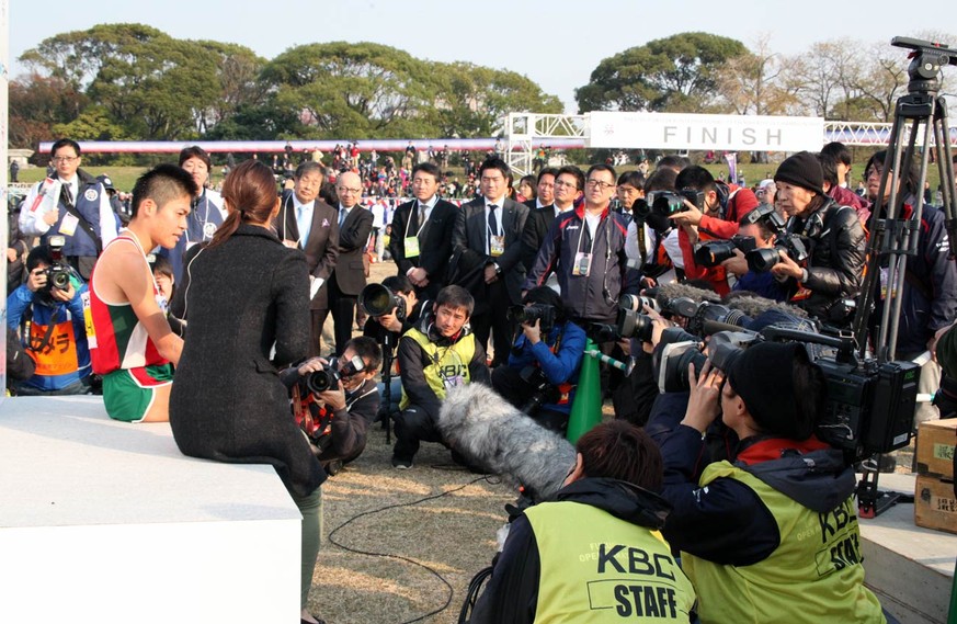 Das Medieninteresse an Yuki Kawauchi ist in Japan&nbsp;gewaltig.