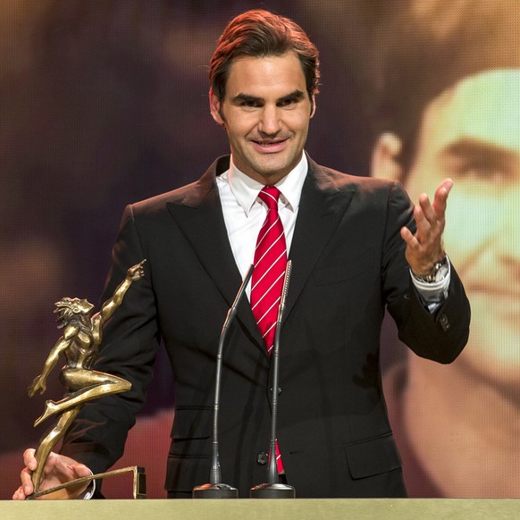 Tennisspieler Roger Federer wird ausgezeichnet als Sportler des Jahres an den Credit Suisse Sports Awards am Sonntag, 14. Dezember 2014, in Zuerich. (PHOTOPRESS/Alexandra Wey)