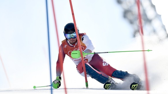 In der Kombi verhaute Luca Aerni den Slalom noch.