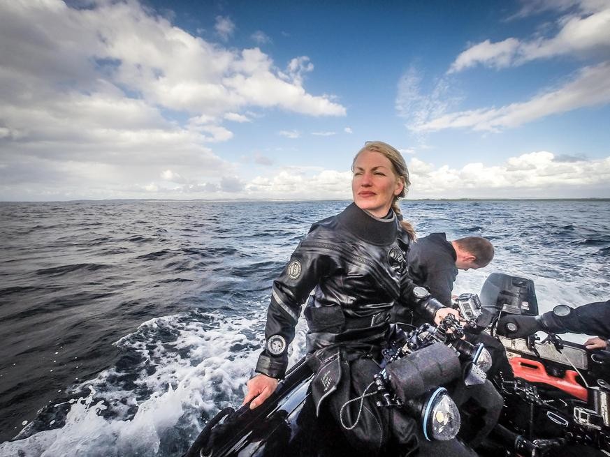 Christina Karliczek Skoglund im Einsatz.